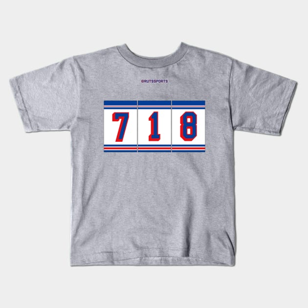 Rep Your Area Code (NYR 718) Kids T-Shirt by RUTSSports